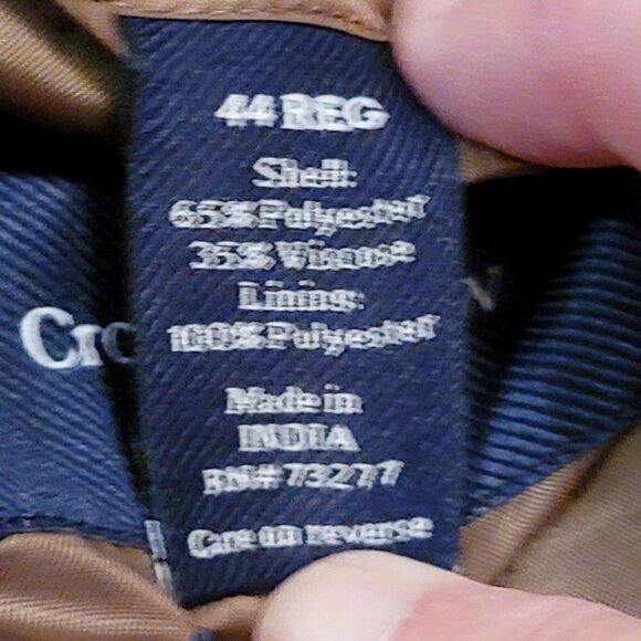 Croft & Barrow Men's Sports Coat.  Tan with brown and black check.  44Reg - Picture 5 of 5